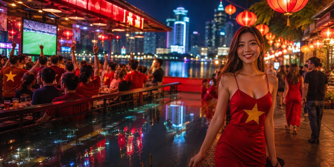 Chợ đêm Hà Nội nhộn nhịp — không khí giải trí buổi tối gắn liền với văn hóa xổ số người Việt