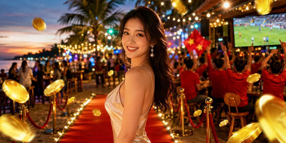 Người chơi thư giãn và đặt cược trực tuyến tại bãi biển Phú Quốc